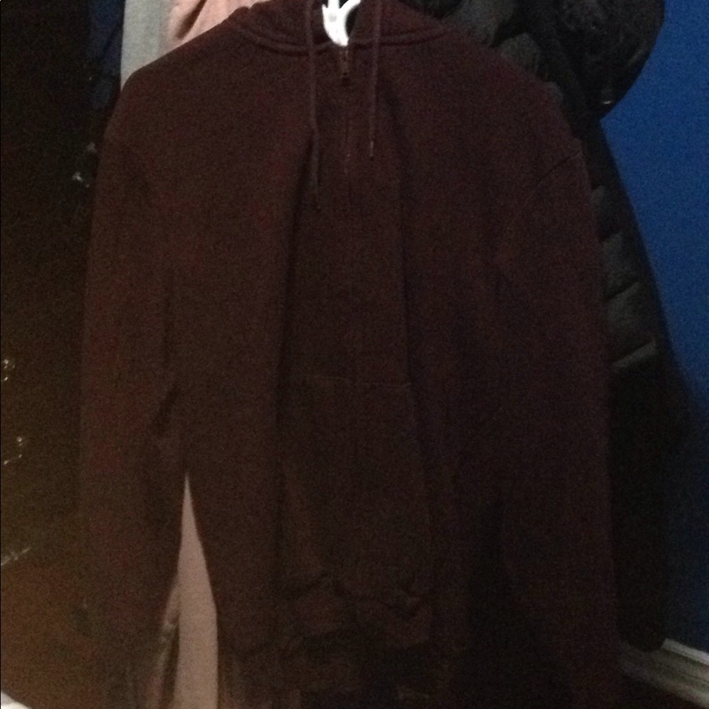 Maroon zip hoodie